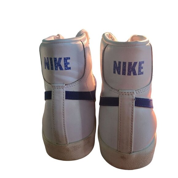 Nike Blazer Mid 77 2019 High-Top Sneakers White Blue BQ6806-103 Size 11.5 - Picture 4 of 7